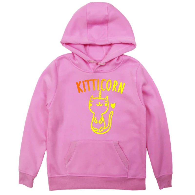 Hoodies 12 Зимние и осенние модные детские толстовки с капюшоном с принтом аниме детские забавные толстовки для мальчиков и девочек пуловеры с изображением единорога, топы - Цвет: Hoodies 12