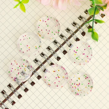 

20 PCs Transparent Binding Disc Flash Point Binding Ring DIY Notebook Binding Keychain Circle Album Scrapbook Clips Stationery