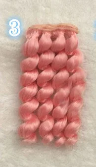 3 JIMITU, 15 см, разноцветные куклы, парик, волосы для BJD SD 1/3, 1/4, куклы, прямые парики, волосы с высокой температурой, волнистые волосы - Цвет: 3