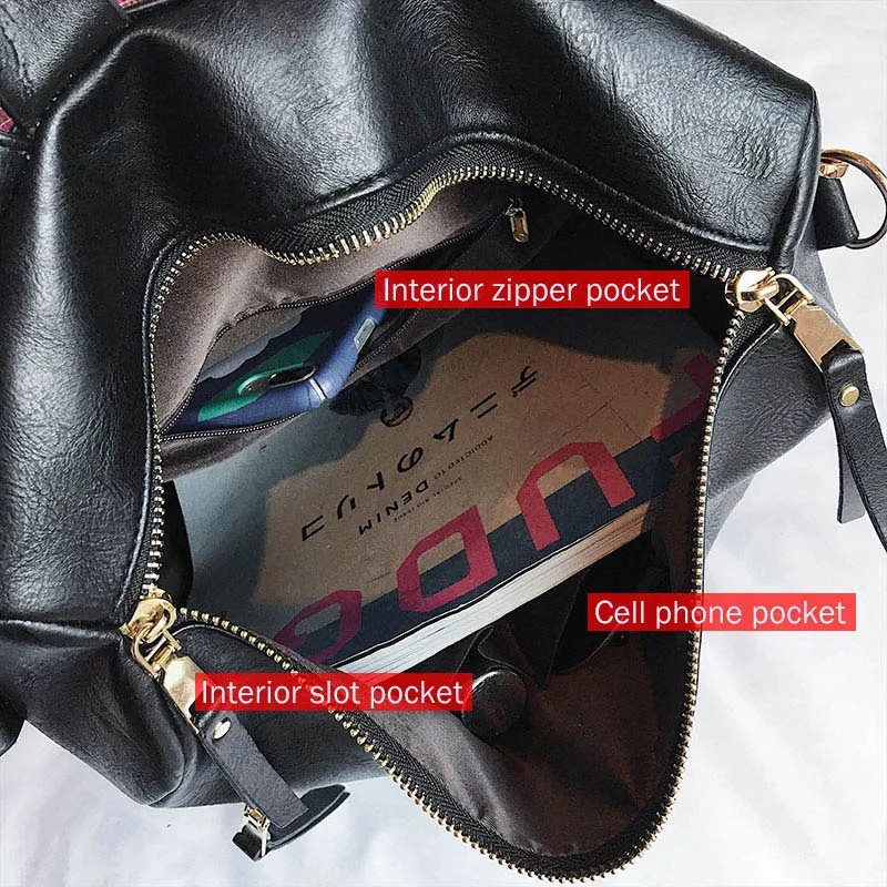 Leather Backpack Women 2019 Students School Bag Large Backpacks Multifunction Travel Bags Mochila P - 32852007521