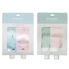 Милый портативный дорожный складной дозатор для шампуня, бутылки для душа, очищающее средство для лица, сумка для хранения жидкости, дропшиппинг, 2 шт