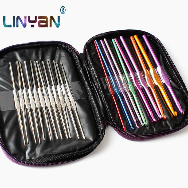 1-set-Crochet-hook-Bearded-needle-Latch-needle-Weaving-tools-Colorized ...