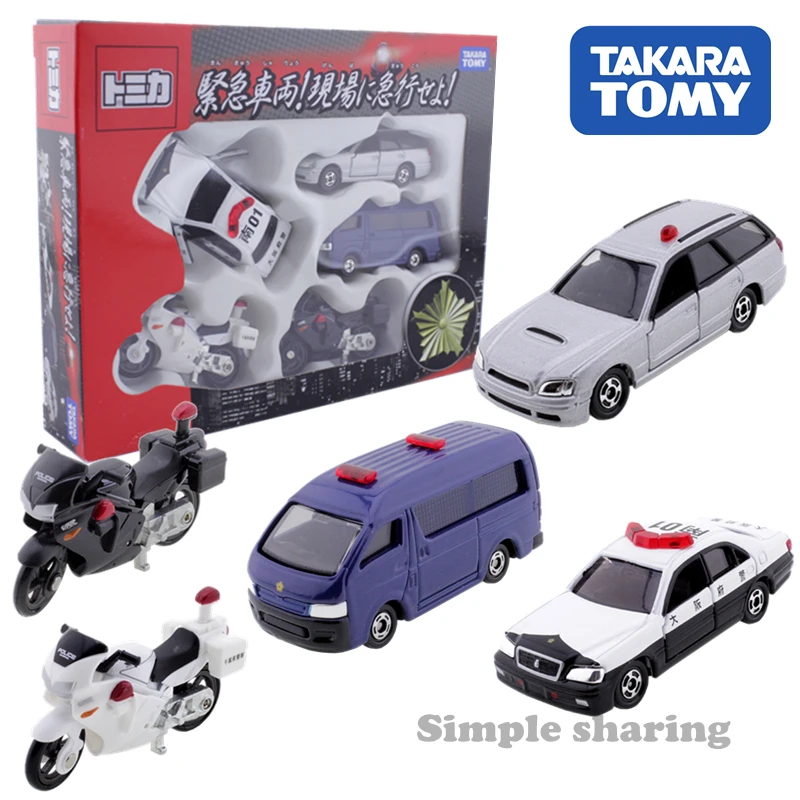 Takara tomy tomica полицейский Мотоцикл модель комплект литой миниатюрный автомобиль