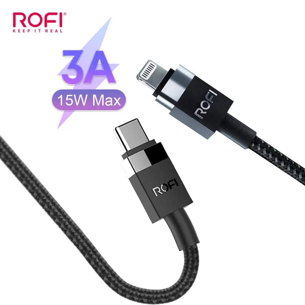 Зарядный кабель ROFI с разъемом Lightning/Type-C для iPhone | Мобильные телефоны и аксессуары