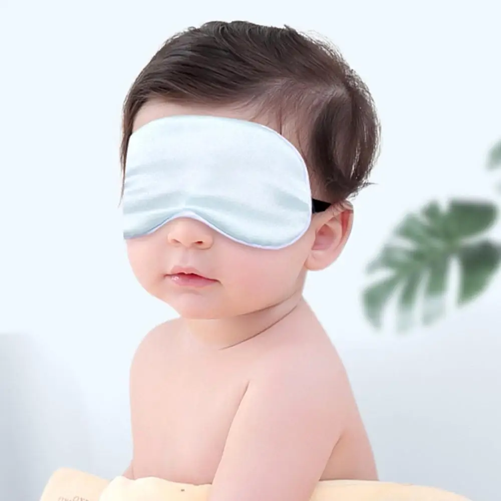 

Toddler Kids Baby Imitation Silk Sleep Eye Mask with Adjustable Strap Infant Blocking Lights Sunscreen Smooth Shading Blindfold