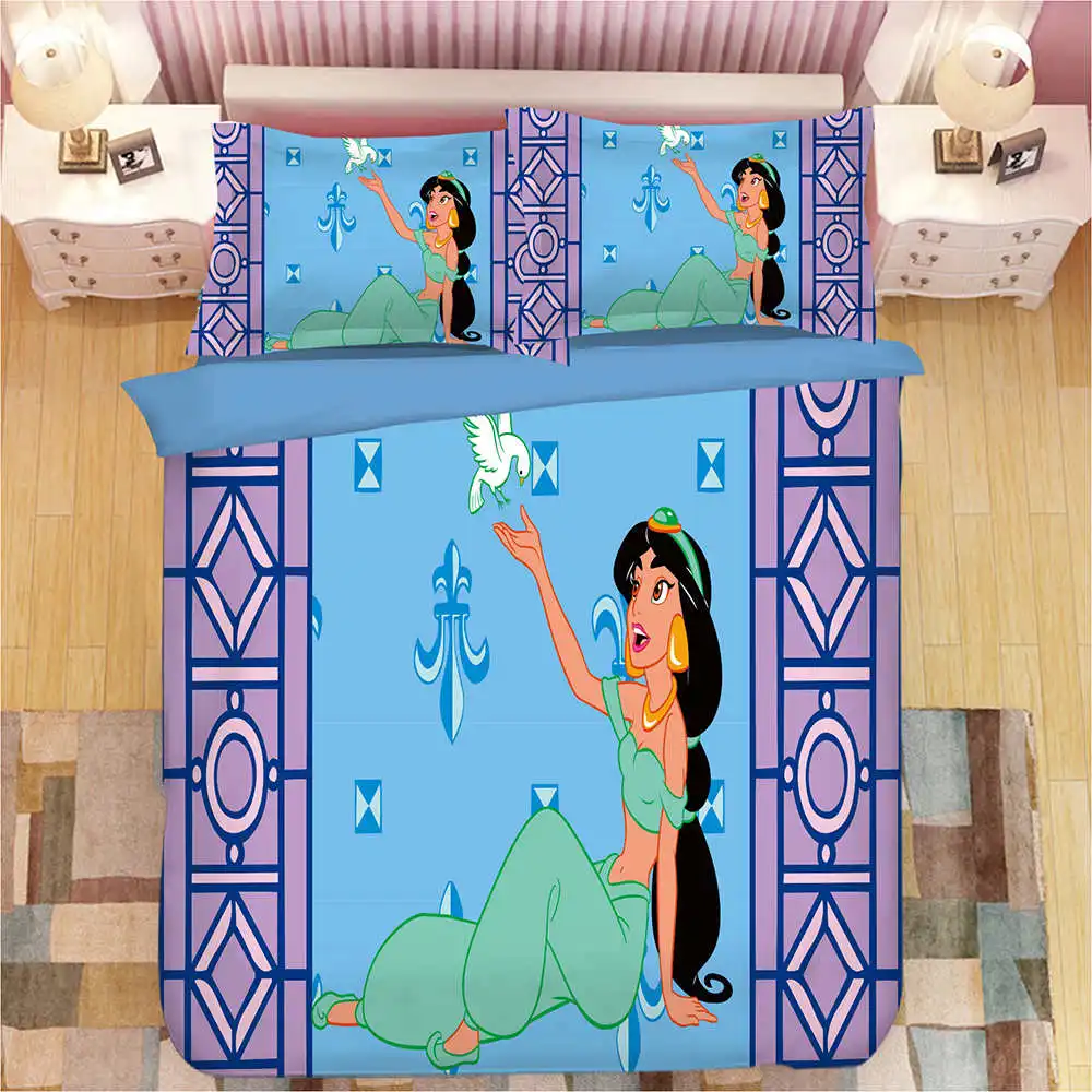 Princess bedding 1 Постельное белье disney, размер 2-2 для принцессы в стиле Ариель стеганые пододеяльники, кровать queen, украшение для спальни девочки, полное покрывало King Kids, покрывало - Цвет: Princess bedding 1