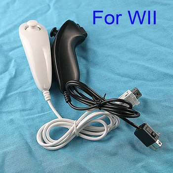 닌텐도 Wii 게임 컨트롤러 Nunchuck, 핸드 커브드 게임 핸들 컨트롤러 Nunchuk, 닌텐도 Wii 게임 패드, 1 개