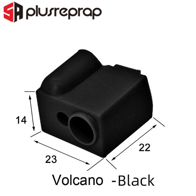 3D Printer Parts Silicone Sock for V6 Volcano MK8/MK9/CR10/CR10S Heated Block Warm Keeping Cover Volcano -Black
