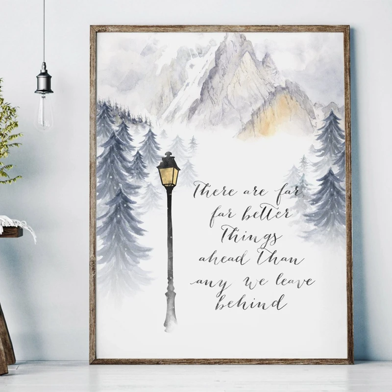 

Home Decor Painting Canvas Pictures Mountain Tree Landscape Wall Artwork HD Print Nordic Abstract Poster Modular For Living Room