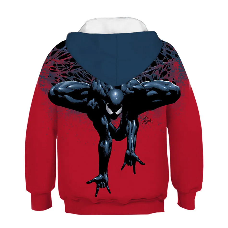 Autumn Kids Marvel Movie Venom 3D Printed Hoodies Boys Girls Hooded Sweatshirts Children Hip Hop Pullover 4-13 Years Old