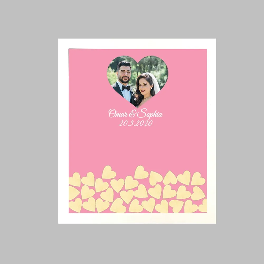 custom white frame 1 Набор тарелка для подписи креативная Сделай Сам свадебное фото персональная Фирменная Гостевая книга на заказ для дня рождения свадебное украшение - Цвет: custom white frame