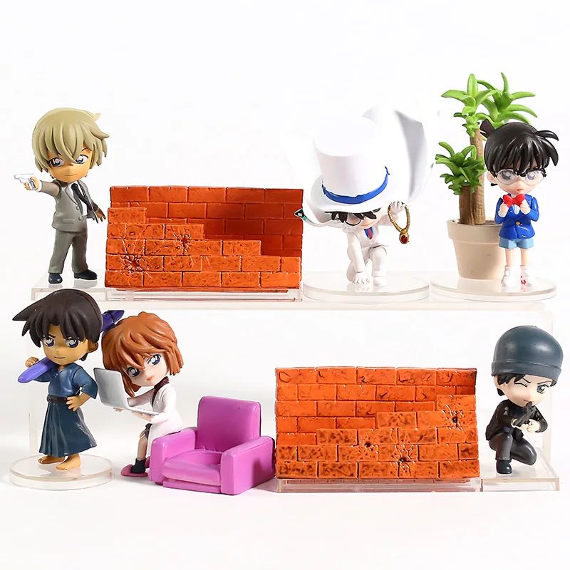 Детектив Conan Edogawa Конан Haibara Ai Хаттори Heiji акаи Shuuichi Kaitou малыш Furuya Rei мини ПВХ