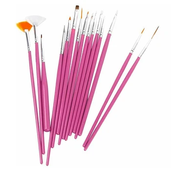 

15Pcs Paint Brushes Set Artist Nylon Hair Watercolor Paint Brush Pen Acrylic Wooden Handle for Beginner Painting Brush Supplies