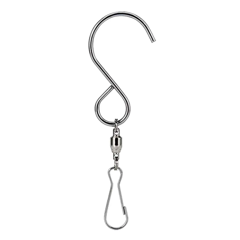 

2PCS Spinning Swivel Clips Hanging S Hooks Wind Spinner Rotate Spiral Hanger