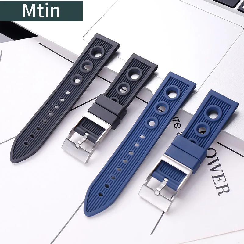 22mm24mm pin buckle rubber strap men's watch accessories For Breitling watch band outdoor sports wristband ladies bracelet Tool