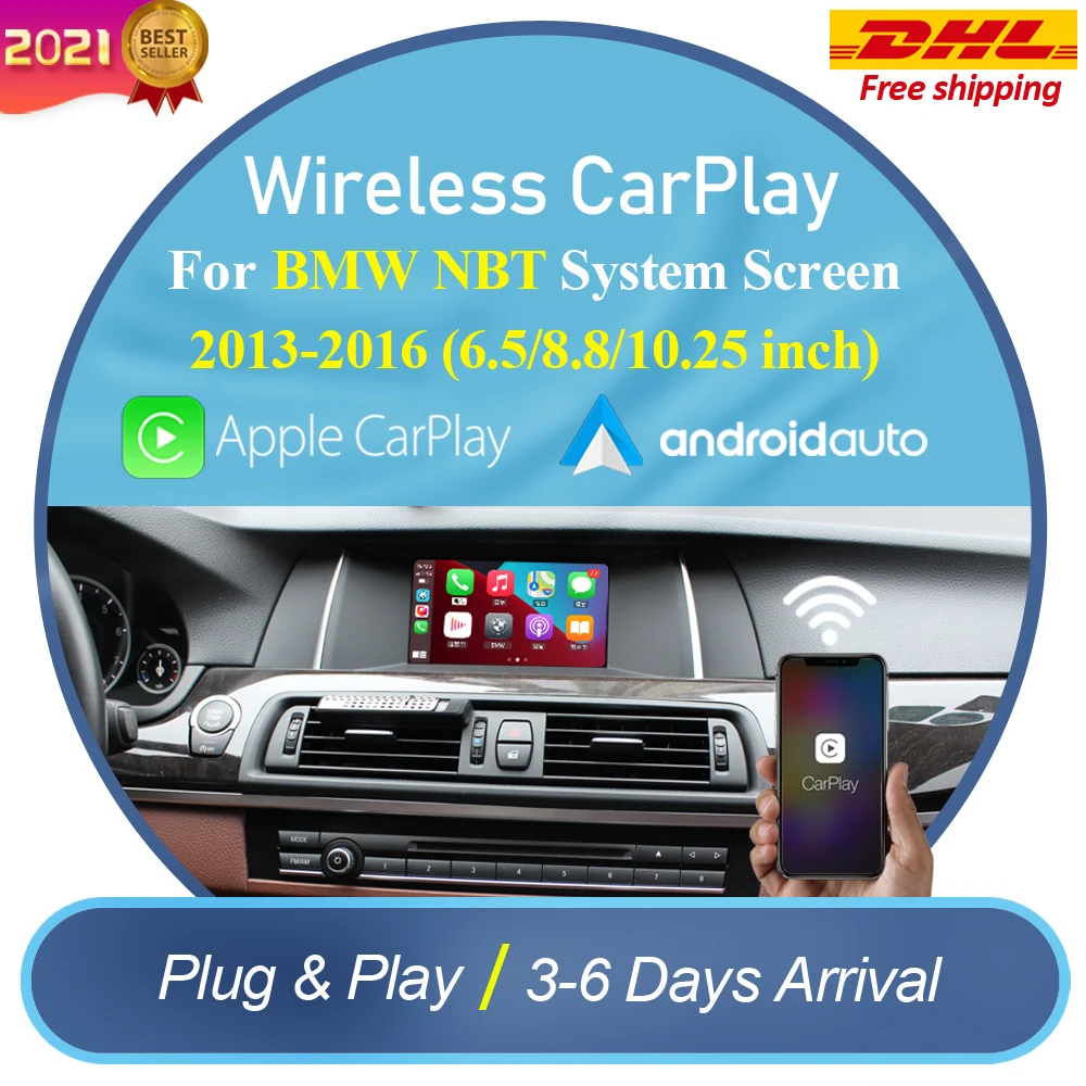 Беспроводной CarPlay Android Авто модернизации декодер для BMW F20 F22 F30 F32 F10 F12 F01 F48 F25 F26 F15 F16