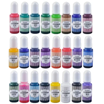 

24 Colors Epoxy Resin Pigment Liquid Epoxy Resin Dye Translucent Resin Colorants X7YA