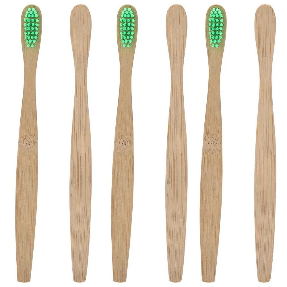 

12pcs Set Hotel Using Natural Bamboo Toothbrush Soft High Quality Green Bamboo Environmental Protection Tooth Brush for Adults