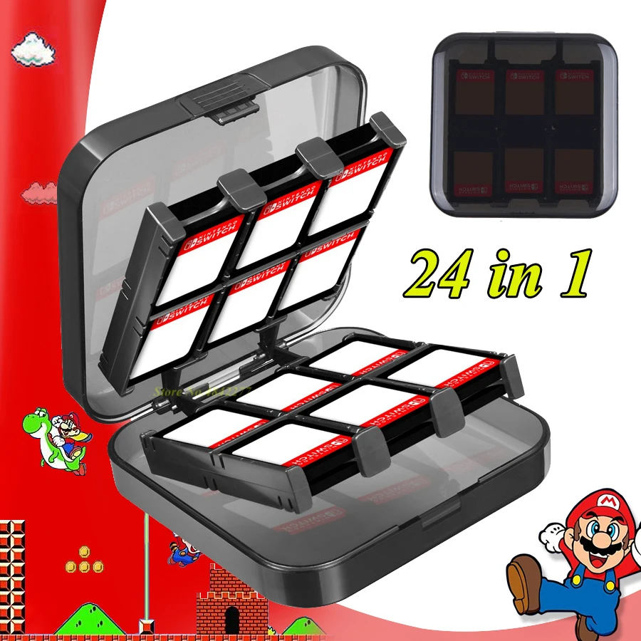 Чехол для игровых карт Nintendo Switch водонепроницаемый чехол 24 в 1 жесткий switch коробка