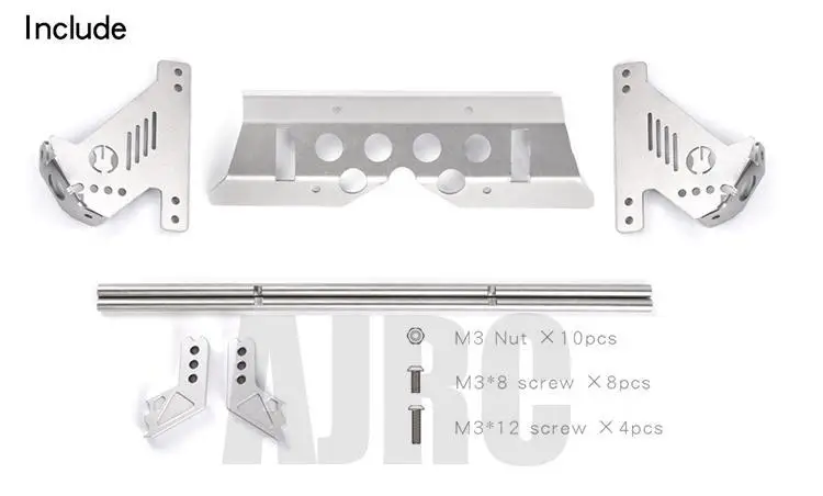 AJRC TRAXXAS TRX-4 G500 82096-4 AMG 88096-4 TRX-6 6X6 G63 Mercedes металлический задний бампер шасси защита Броня - Цвет: G63