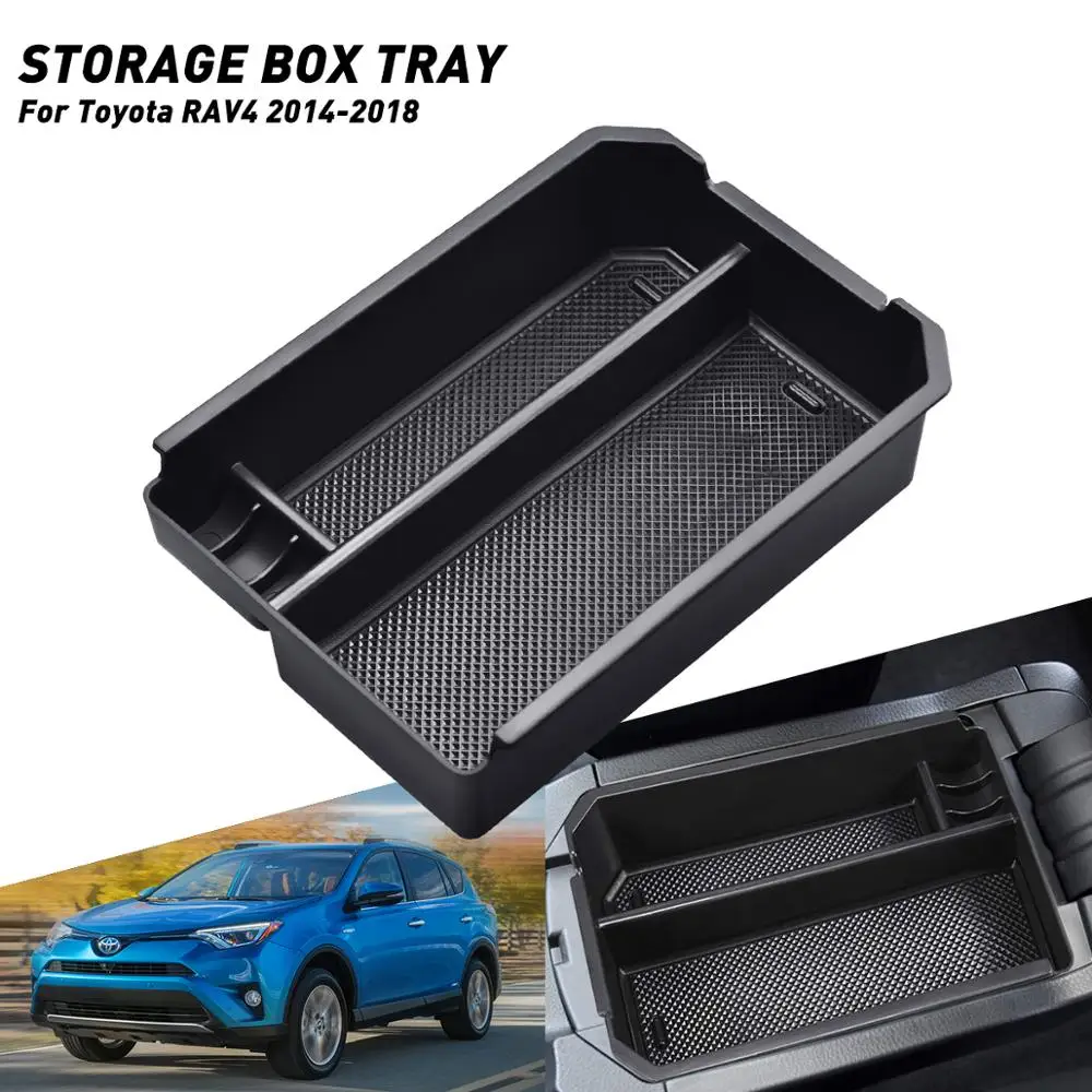 Car Armrest Box Center Console Storage Glove Box Organizer Insert Tray For Toyota RAV4 RAV4 Accessories