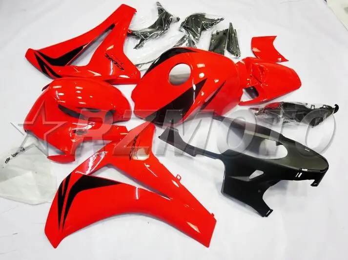 Инжекционного метода литья) ABS Полный комплект обтекателей Подходит для Honda CBR1000RR 08-11 2008 2009 2010 2011 CBR1000 Обтекатели черного и красного цвета хорошее