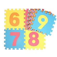 Tapis de jeu en mousse EVA pour enfants, 10 pièces, Puzzle à motif de fruits et d'animaux, tapis de jeu doux pour bébé, Joint fendu, pour ramper