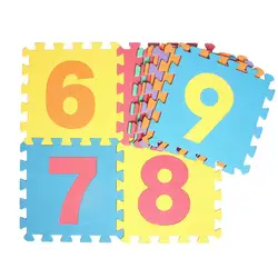 Tapis de jeu en mousse EVA pour enfants, 10 pièces, Puzzle à motif de fruits et d'animaux, tapis de jeu doux pour bébé, Joint fendu, pour ramper 