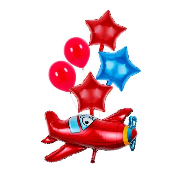 6 шт. Мультяшные автомобильные воздушные шары пожарная машина поезд Фольга шар скорая помощь Globos детский подарок День рождения украшения Детские шары - Цвет: as picture