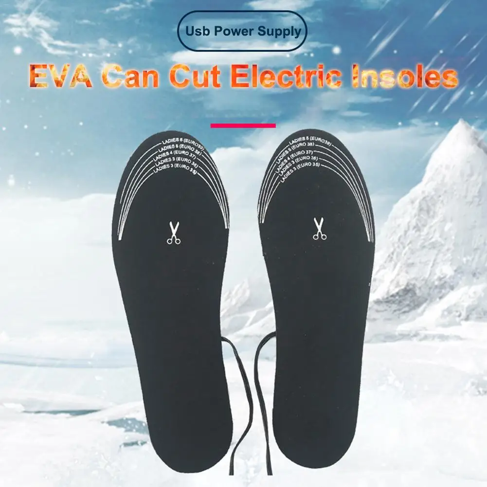 USB Обогреваемые стельки для обуви согревающий Конверт зимний Коврик Нагреватель для спорта на открытом воздухе