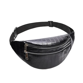 

SHUJIN belt bag waist packs for women designer brand Luxury bag High Quality crocodile women PU leather bag Fanny Pack message