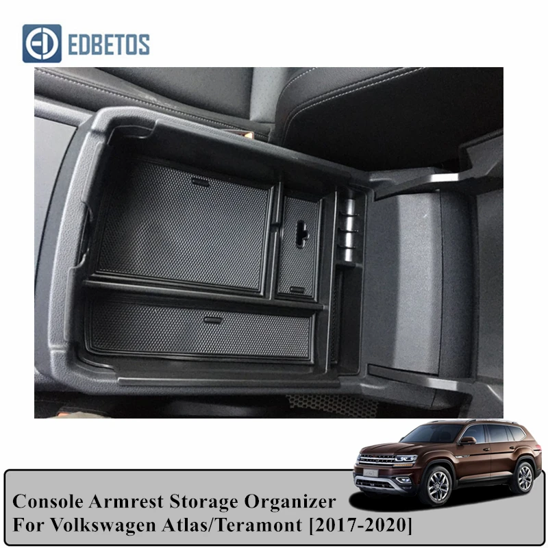 Armrest Box Storage For Volkswagen Teramont 2017 2018 2019 2020 Atlas Stowing Tidying Organizer Internal Accessories | Автомобили и