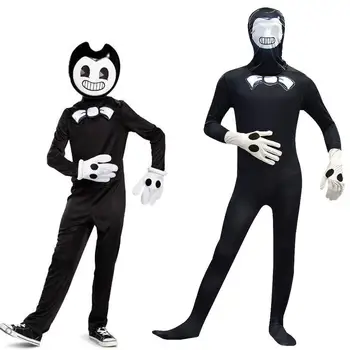 

Bendy and the Ink Machine Kids Halloween Cosplay Costumes Teen Boys Clothing Sets Fashion For Party Jumpsuit Children Onesies