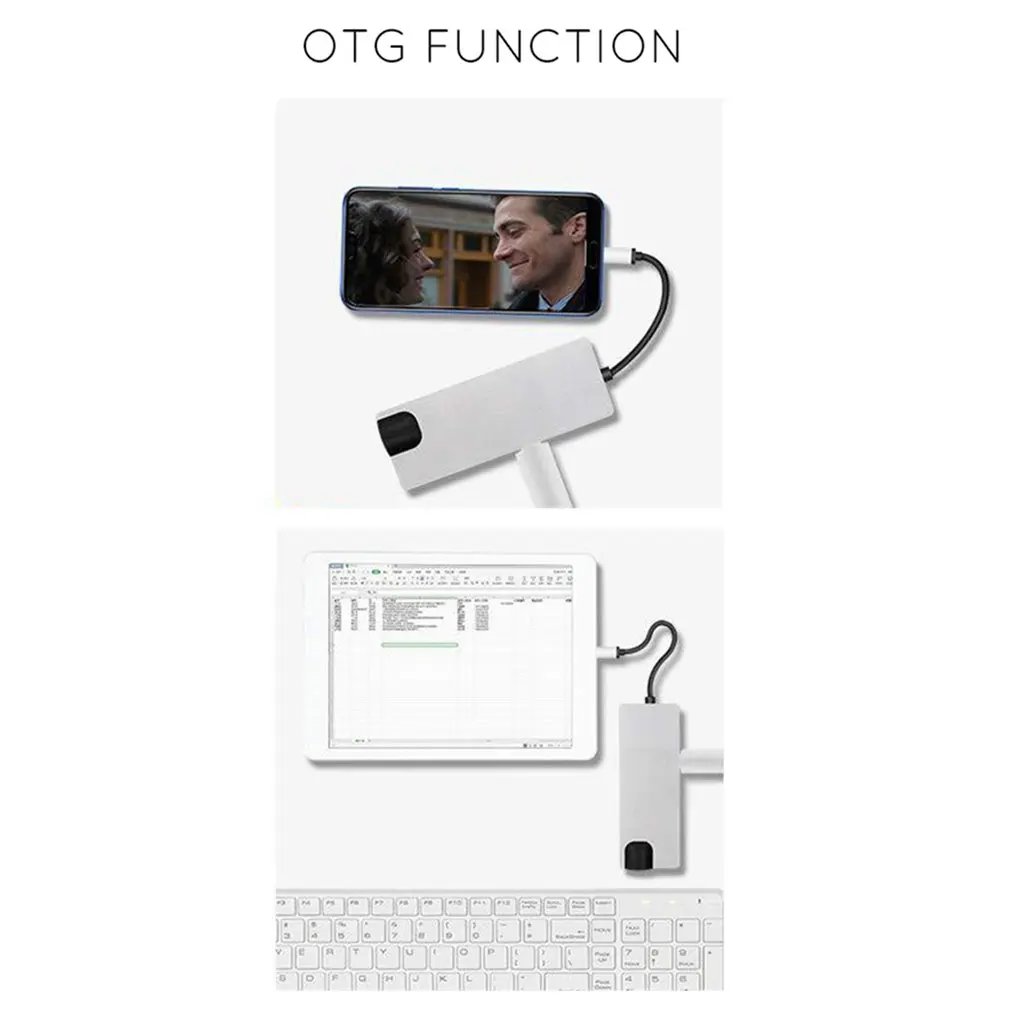 8 в 1 type C-2USB SD Micro SD LAN VGA HDMI USBC адаптер концентратор Расширение PD зарядная док-станция 1000 Мбит/с Rj45 OTG дисплей