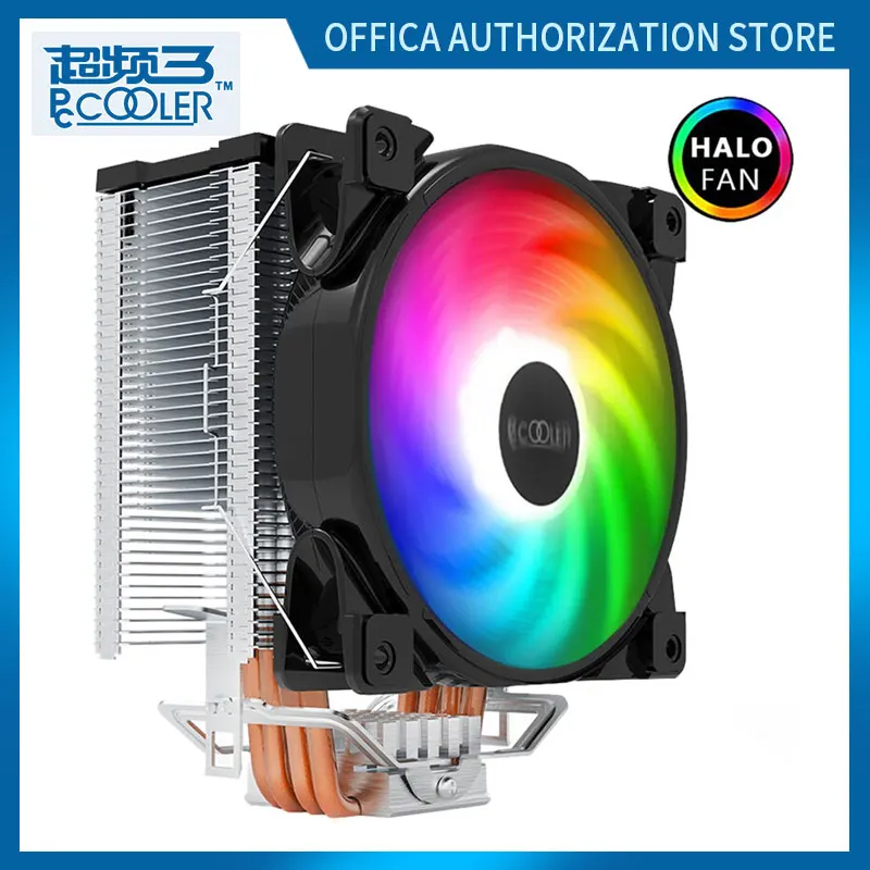

Pccooler CPU Radiator Five Heat Pipes RGB Radiatorsilent Fan PWMspeed Regulation Suitable For Intel LGA 2066/2011/1155 AMD AM4