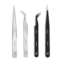 Bevili 1 шт. кольцо из нержавеющей стали ресницы Пинцет накладные ресницы расширительные щипчики, пинцет острый зажим Профессиональный инструмент