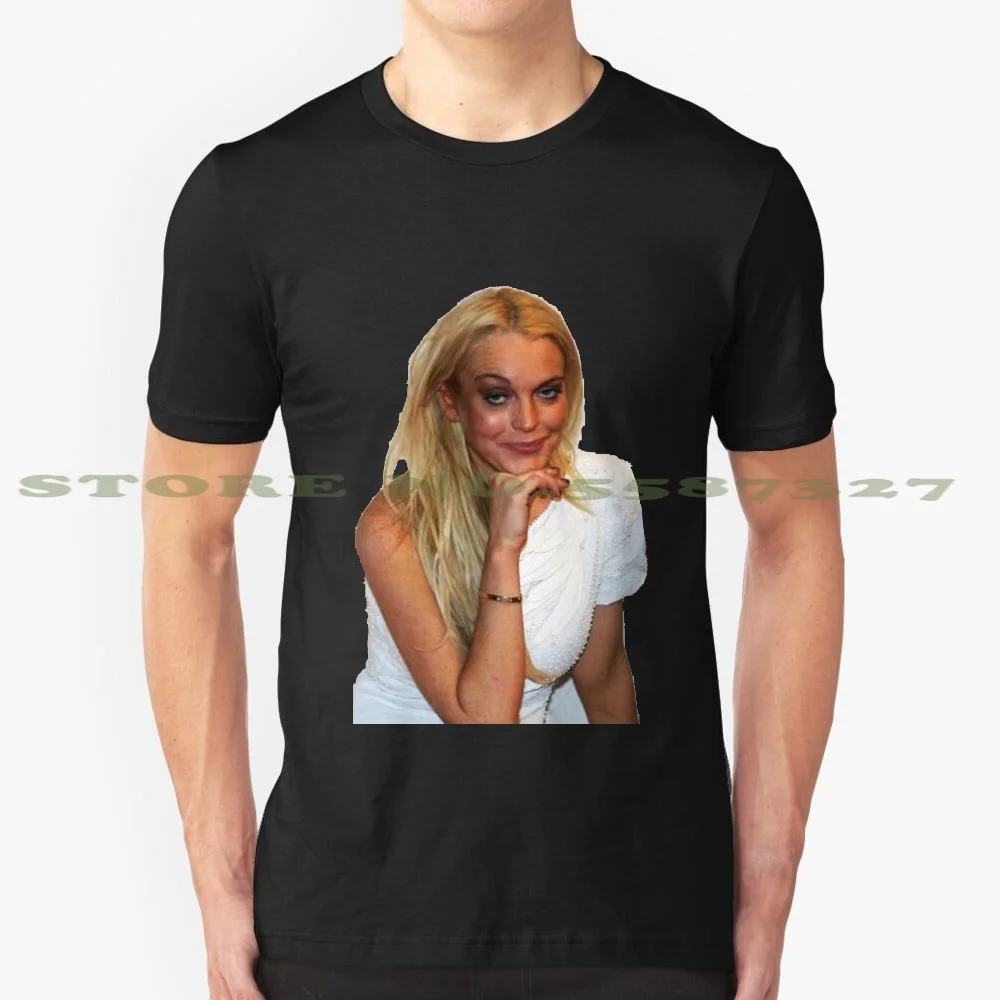 Lindsayyy Graphic Custom Funny Hot Sale Tshirt Lindsay Lohan Kitsch Sleaze Drug Fashion Hollywood Cocaine Mean Girls | Мужская одежда