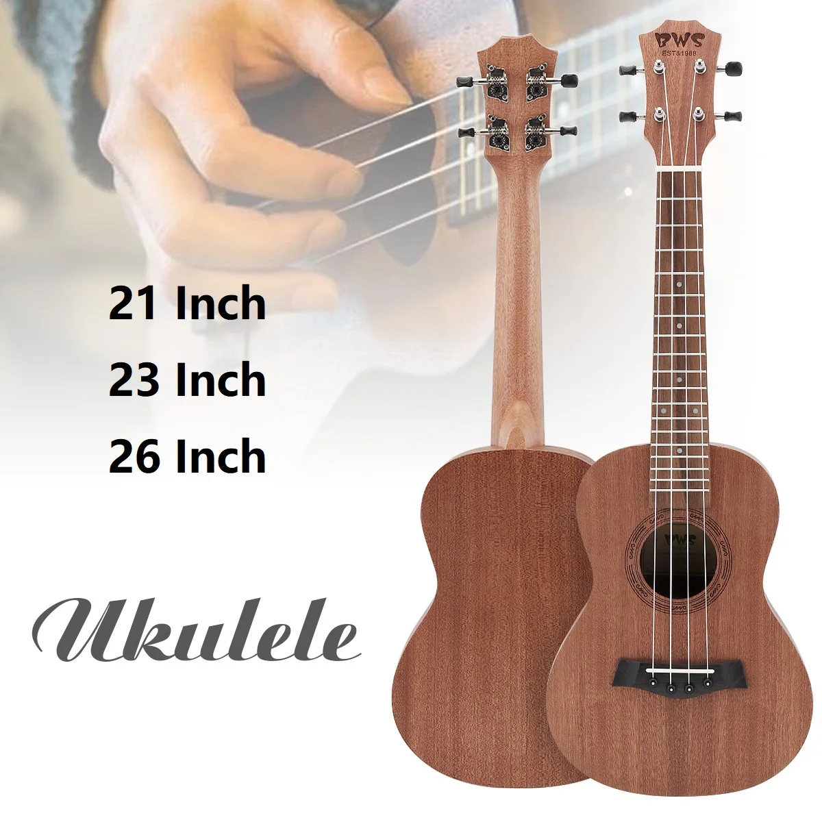 21 / 23 / 26 Inch Concert Ukulele Hawaiian Guitar Four String Guitar Mahogany Wood Ukulele as Birthday Christmas Gifts ukulele set