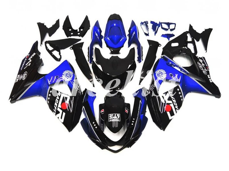 Инъекций ABS Полный обтекатели комплект подходит для Suzuki GSXR1000 K9 2009 2010 GSX-R1000 09, 10, 11, 12, 13, 14, 15, 16 лет тела комплект синего цвета