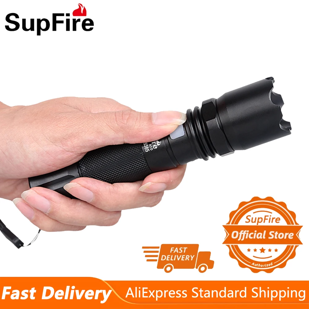 

Supfire A10 LED Flashlight Bicycle Glare Torch Outdoor Sports Searchlight Fishing USB Rechargeable Portable Lamp