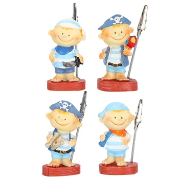 

4pcs Card Photo Super Cute Memo Clip Tabletop Credit Card Picture Note Clip Home Decor for Wedding Party with Base Clip