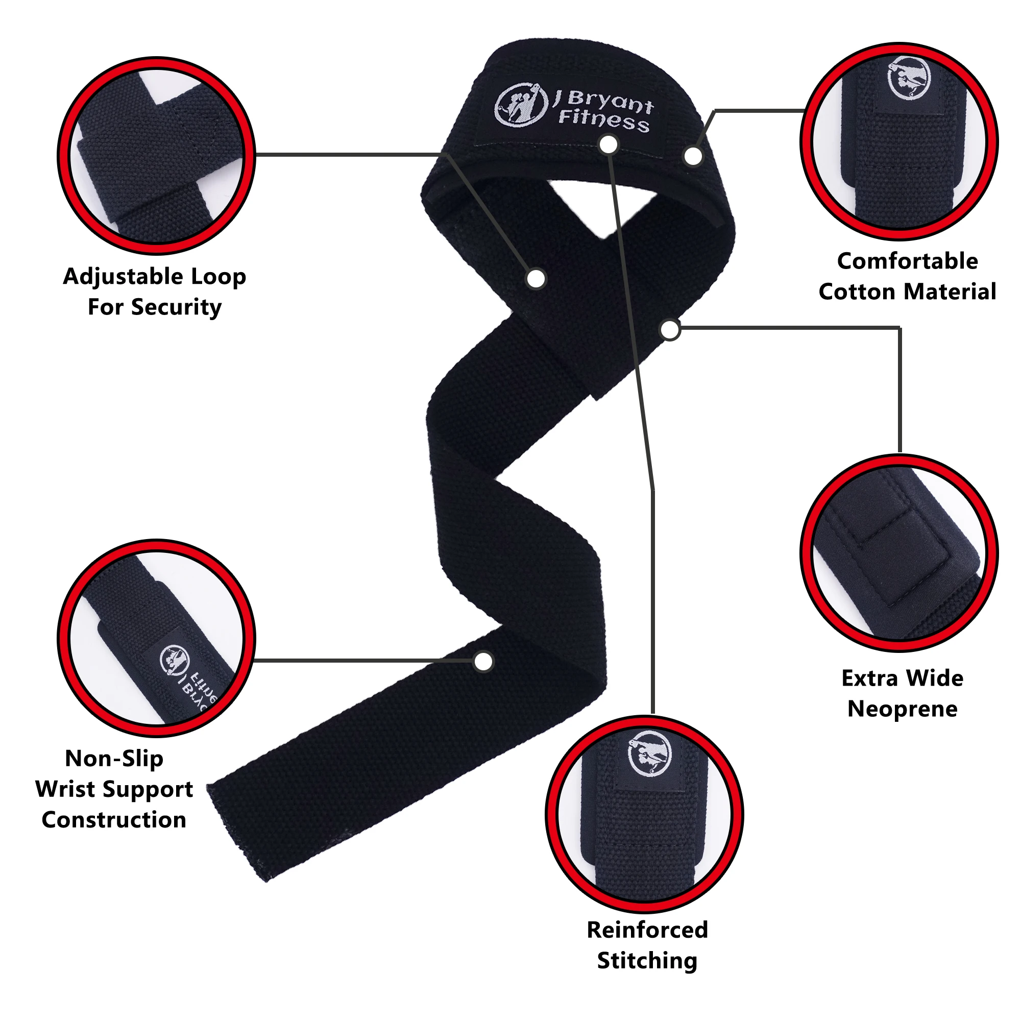 Fitness Lifting Wrist Strap Brace for Weightlifting Crossfit Bodybuilding Support Kettlebell Dumbbell Weights Strength Workout 6