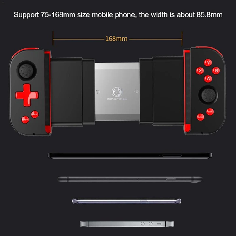  X6 Pro Bluetooth 2.4G Wireless Gamepad with Turbo Function Phone Game Controller for PUBG for IOS A