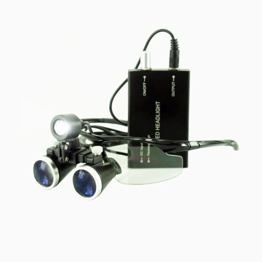 Dental Loupe Dental Lab Medical Loupe Dental Magnifier 2.5x Headlight Head Lamp Household