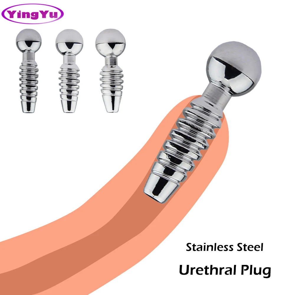 Stainless Steel Metal Spiral Penis Plug Urethral Dilatation Horse Eye Stick Penis Stimulation For Male BDSM Sex Toys Butt Plug
