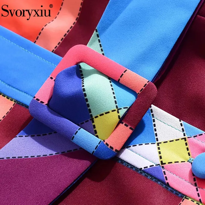 Svoryxiu Подиум esigner Бохо длинные платья женские барокко печати высокое качество каникулы плиссированное платье+ ремень