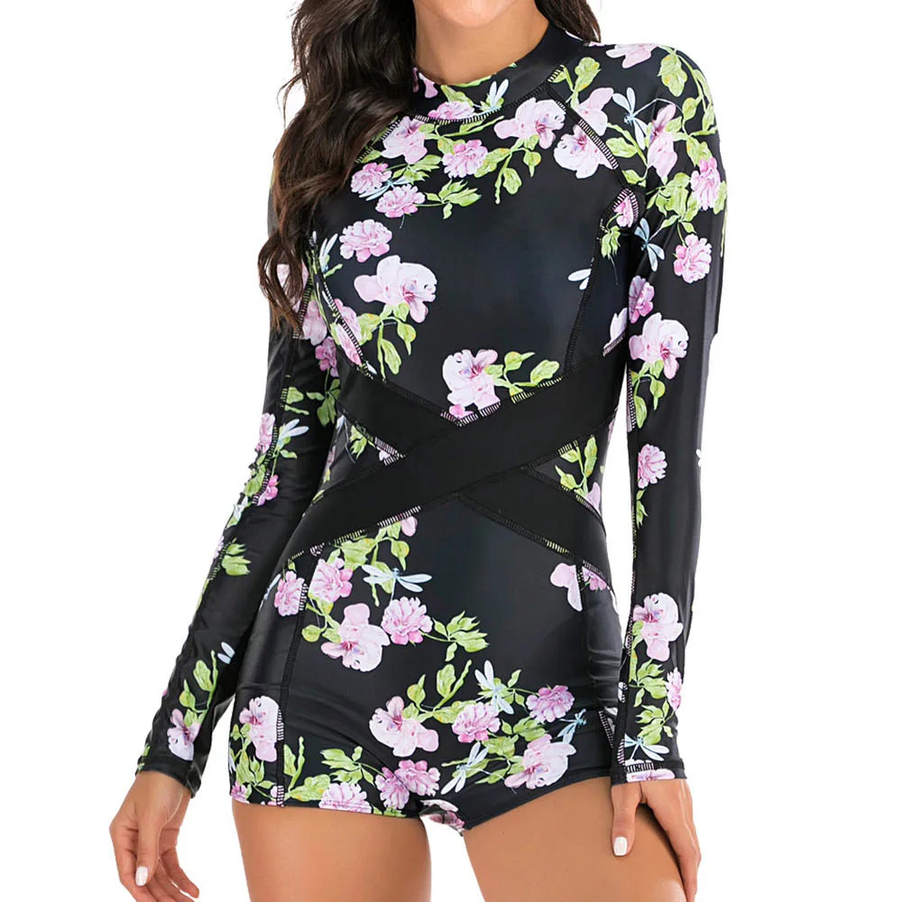 Женский купальник с длинным рукавом, купальник для серфинга, женский купальный костюм для женщин, Maio, цельные костюмы