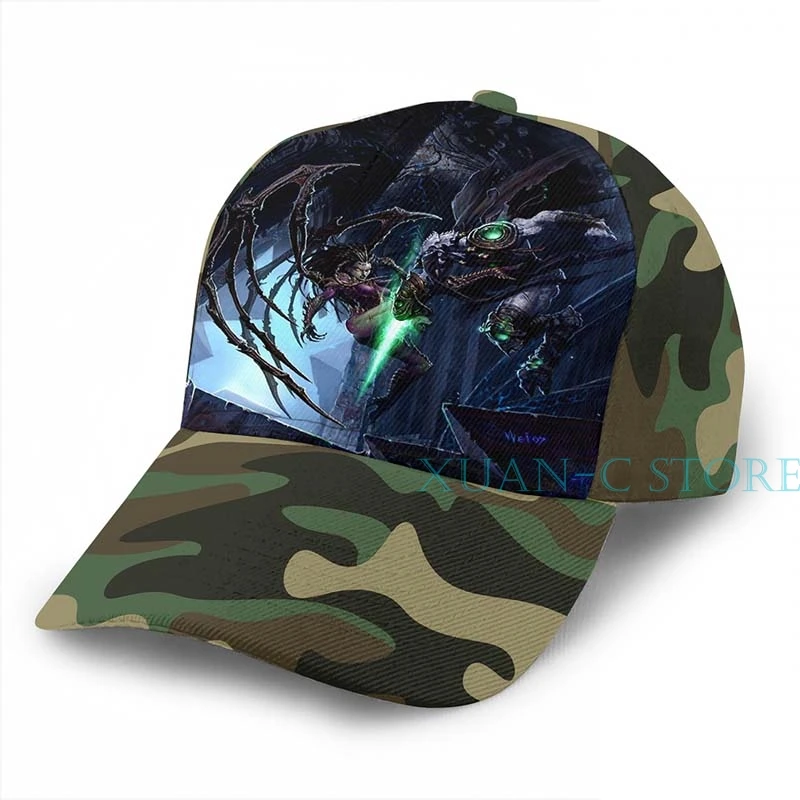 Stacплот Zeratul vs Kerrigan баскетбольная кепка мужская и женская модная черная шляпа унисекс с принтом - Цвет: Moss Green