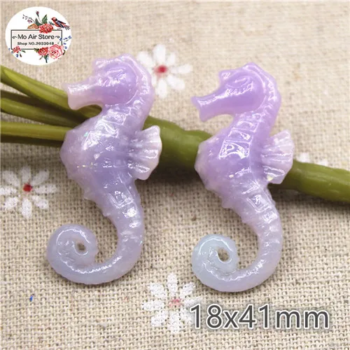 seahorse 10pcs 10 шт. блеск seastar/морская лошадь/звезда плоская спина, кабошон миниатюрный Ремесло Искусство поставка украшения Шарм DIY ремесло - Цвет: seahorse 10pcs