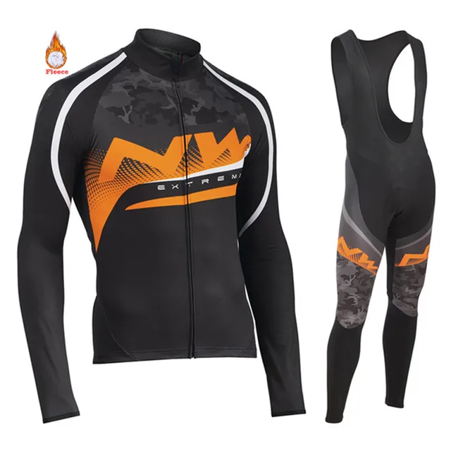 US $30.10 NW 2020 Pro winter team thermal wool cycling clothing jersey suit for men outdoor MTB bike riding s